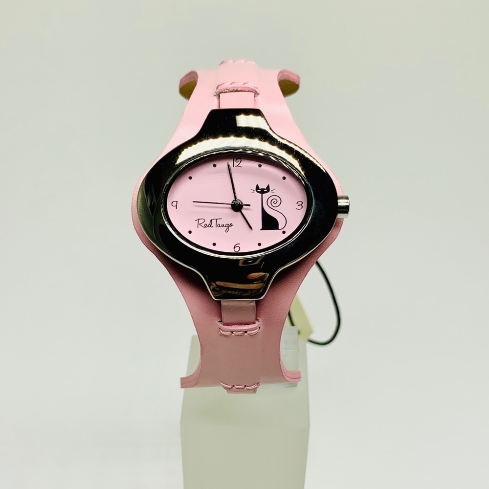 Cute 50’s Inspired Pink Kitty Watch
